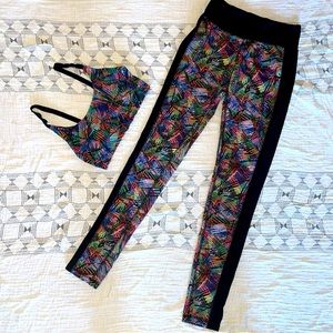 2 piece work out set 80s style